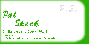 pal speck business card